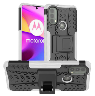 PC + TPU чехол Armor на Motorola E40 белый 89503 фото