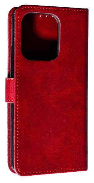 Кожаный чехол книжка Business Book на Xiaomi Redmi Note 13 (4G) / красный 200757 фото