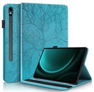 Чохол-книжка Wood Book на планшет Samsung Galaxy Tab S10 FE (10.9") / блакитний 202809 фото