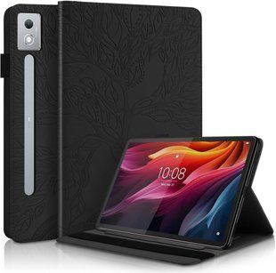 Чохол книжка Wood Book на планшет Lenovo Idea Tab Pro (12.7")/чорний 099877 фото