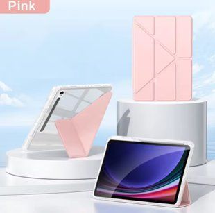 Чехол книжка Transparent Origami на Samsung Galaxy Tab S11 (11") / розовый 100686 фото