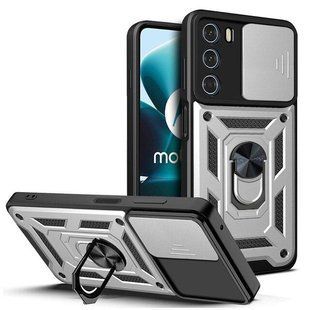 PC + TPU чохол Camshield armor для Motorola G51 / сріблястий 89402 фото