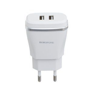 Сетевое ЗУ Borofone BA2A 2USB 2.4A Кабель 3in1 16733 фото