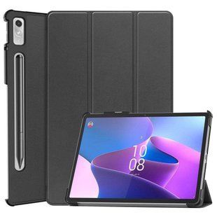 Кожаный чехол книжка Crazy Horse для Lenovo Tab P11 Pro 2nd Gen черный 093976 фото