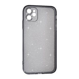 Чехол силиконовый Clear Shine для Apple iPhone 12 с блестками серый 094494 фото