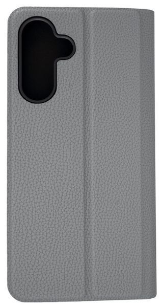 Шкіряний чохол книжка Fibra case на Samsung Galaxy A56 / сірий 202296 фото