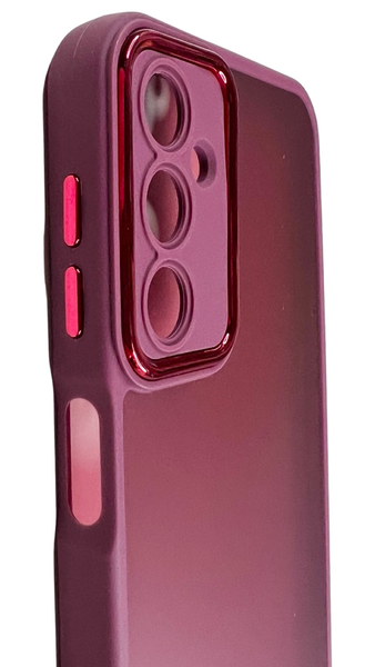 TPU чохол Luxury Metal Lens на Samsung Galaxy A24 бордовий 088451 фото