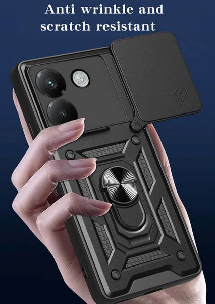 PC + TPU чехол Camshield Armor для POCO M7 Pro (5G) / черный 202195 фото