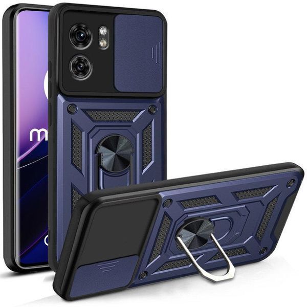 PC + TPU чохол Camshield armor для Motorola Edge 40 синій 091205 фото
