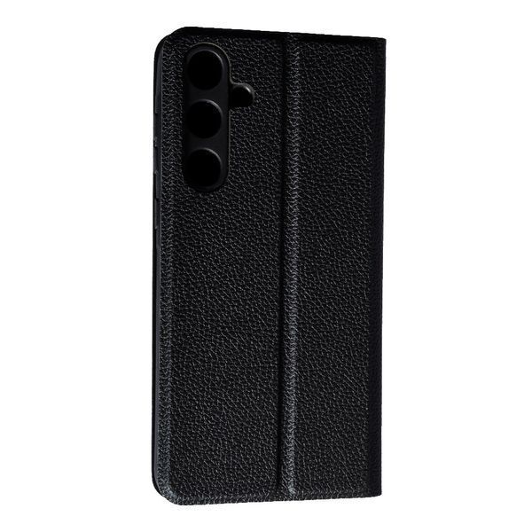 Шкіряний чохол-книжка Fibra case на Samsung Galaxy A35 / чорний 096981 фото