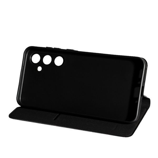 Шкіряний чохол-книжка Fibra case на Samsung Galaxy A35 / чорний 096981 фото