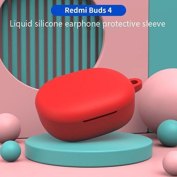 Силіконовий чохол із карабіном для Redmi Buds 4 Lite зелений 89603 фото
