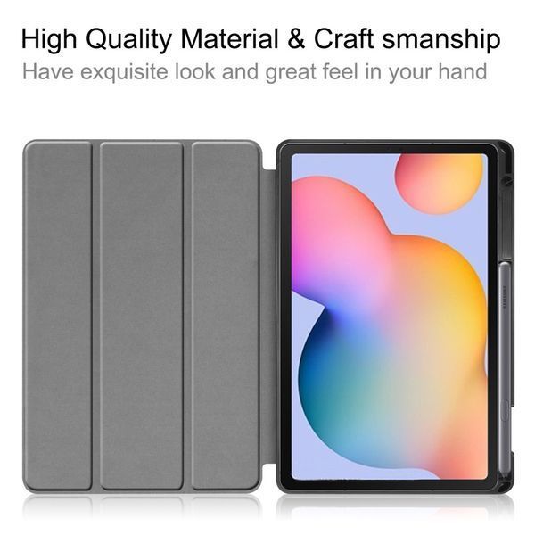 Чехол книжка Crazy Horse для Samsung Galaxy Tab S6 Lite (10.4") / баклажановый 093873 фото