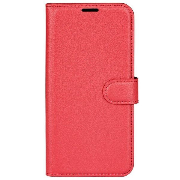 Кожаный чехол книжка Lichee для ZTE blade A53 красный 093053 фото