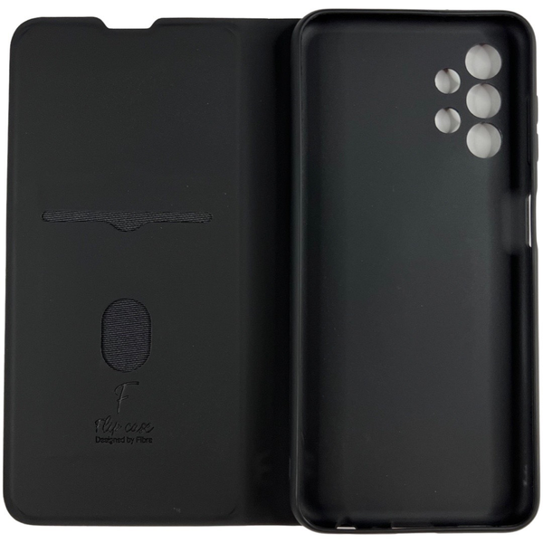 Шкіряний чохол-книжка Fibra case на Samsung Galaxy A13 (сасунг а13) темно-сірий 085843 фото