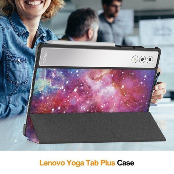 Чохол книжка Crazy Horse на планшет Lenovo Yoga Tab Plus (12.7") / galaxy 098907 фото