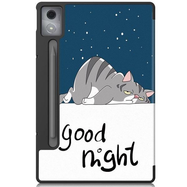 Кожаный чехол книжка Crazy Horse на планшет Lenovo Idea Tab Pro (12.7") / good night 100294 фото