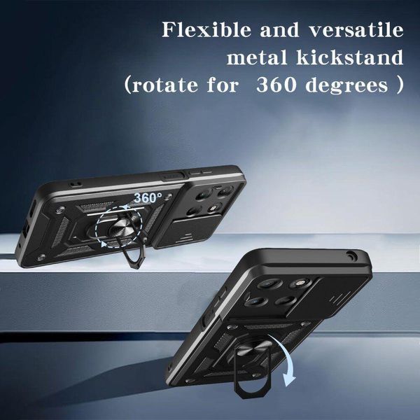 PC + TPU чехол Camshield Armor для Motorola G17 Power / черный 204722 фото
