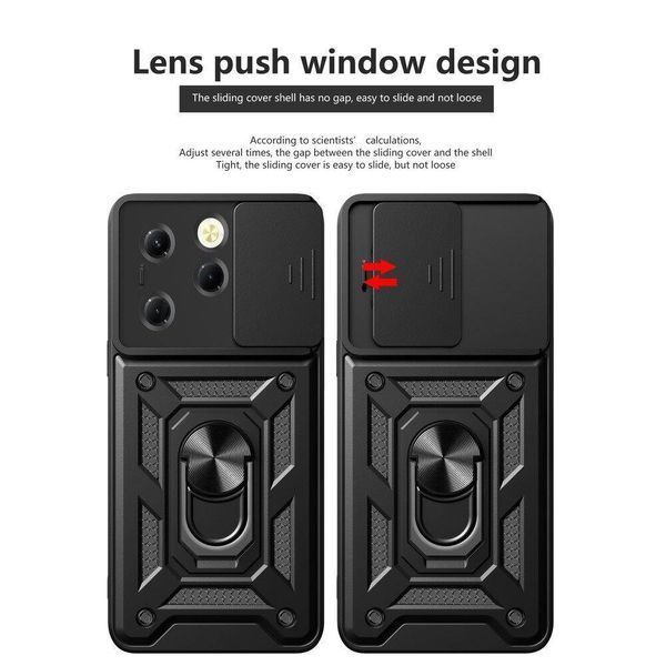 PC + TPU чехол Camshield Armor для Infinix Hot 40 Pro (X6837) / серебристый 095722 фото