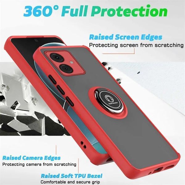 TPU чохол накладка Matte Ring Magnit для Motorola G14 червоний 093108 фото