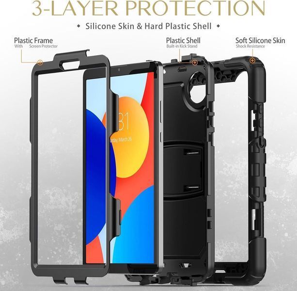 Чехол Massive Armor Tablet на планшет Xiaomi Redmi Pad SE (8.7") / черный 098592 фото