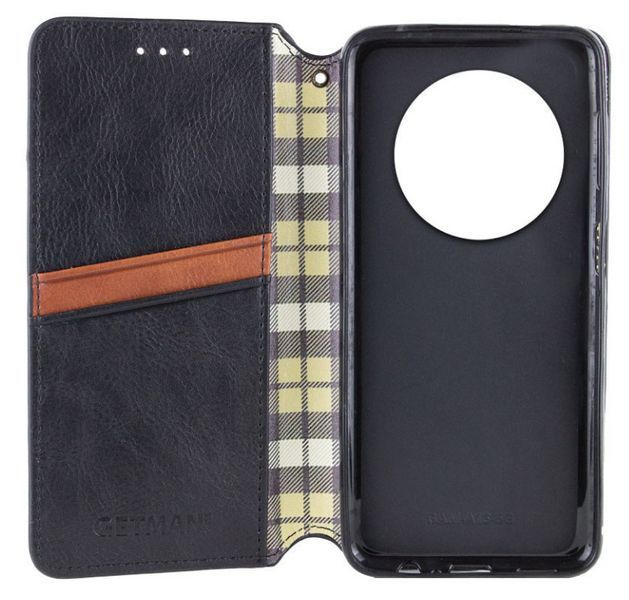 Шкіряний чохол книжка Cubic для Xiaomi Redmi 14C / чорний 201180 фото
