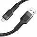 USB-кабель Hoco U110 Extra Durability 2.4 A з Micro USB чорний 87732 фото 2