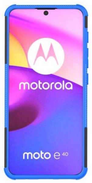 PC + TPU чехол Armor на Motorola E40 синий 89504 фото