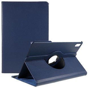 Кожаный чехол книжка 360 для Lenovo Tab P12 (12.7") / синий 096525 фото