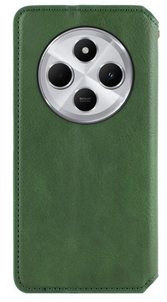 Шкіряний чохол книжка Cubic для Xiaomi Redmi 14C / зелений 201181 фото