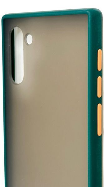 TPU чохол накладка Matte Color Case для Samsung Galaxy Note 10 темно-зелений 92263 фото