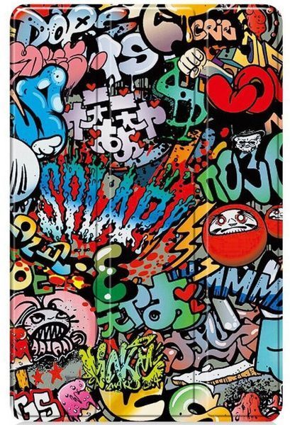 Чохол книжка Crazy Horse на планшет Samsung Galaxy Tab S10 FE Plus (13.1") / graffiti 202554 фото