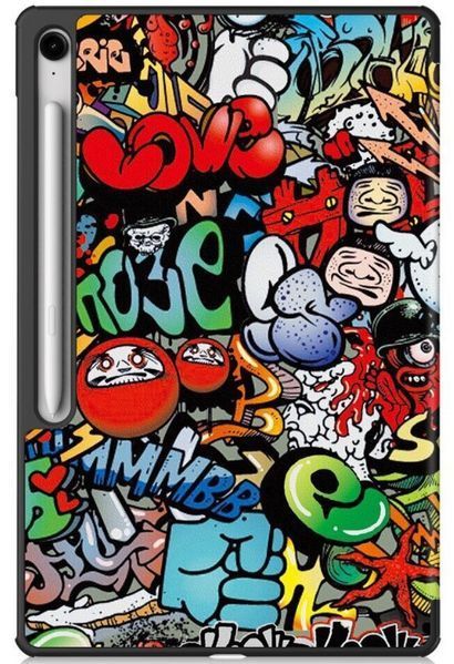 Чохол книжка Crazy Horse на планшет Samsung Galaxy Tab S10 FE Plus (13.1") / graffiti 202554 фото