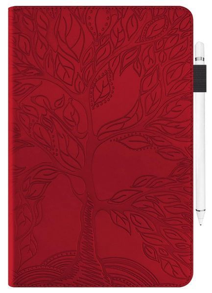 Чохол книжка Wood Book на планшет Xiaomi Redmi Pad SE (8.7") / червоний 200876 фото