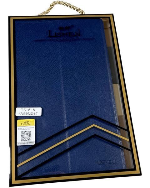 Шкіряний чохол книжка Lishen для Samsung Galaxy Tab A7 Lite(SM-T220) синій 087282 фото