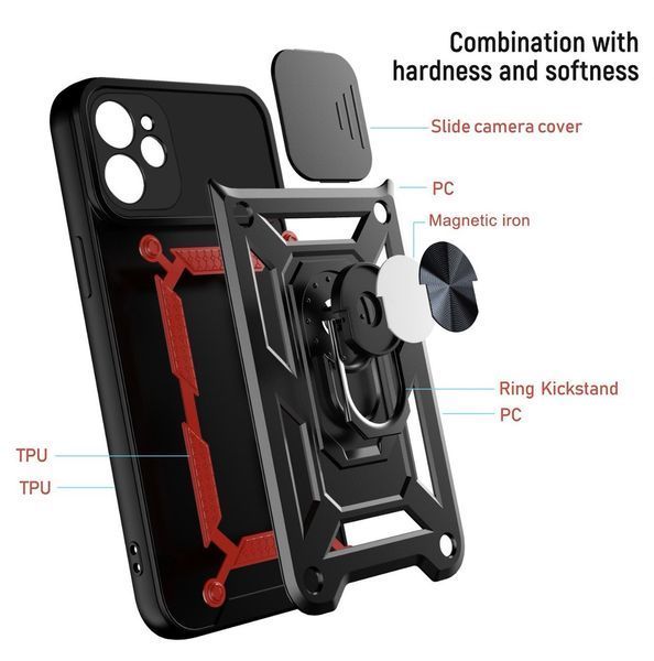 PC + TPU чехол Camshield armor для iPhone 11 / черный 086585 фото