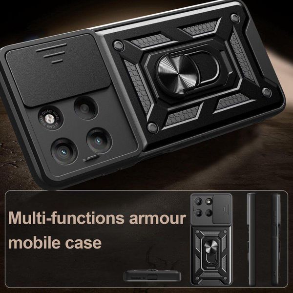 PC + TPU чехол Camshield Armor для Motorola G17 Power / красный 204723 фото