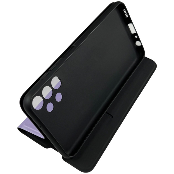 Шкіряний чохол-книжка Fibra case на Samsung Galaxy A13 (самісунг а13) фіолетовий 085844 фото