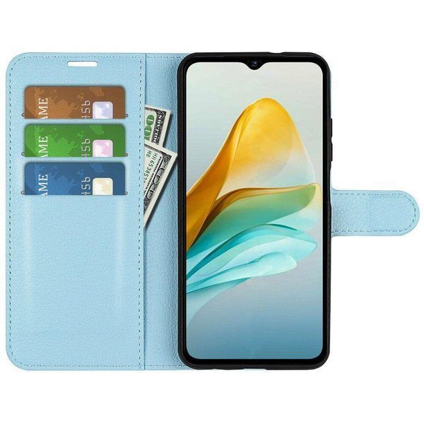 Шкіряний чохол книжка Lichee для ZTE blade A53 блакитний 093054 фото