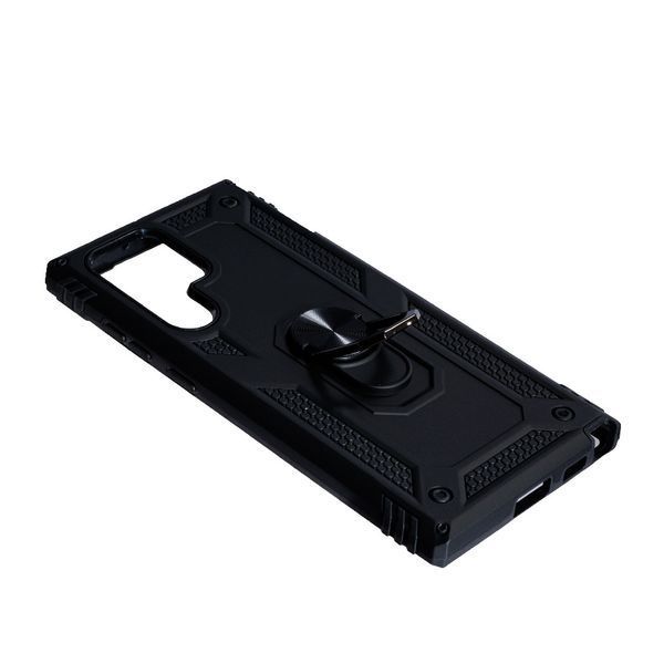 PC + TPU чохол Camshield armor для Samsung Galaxy S22 Ultra (на самсунг із22 ультра) чорний 086033 фото
