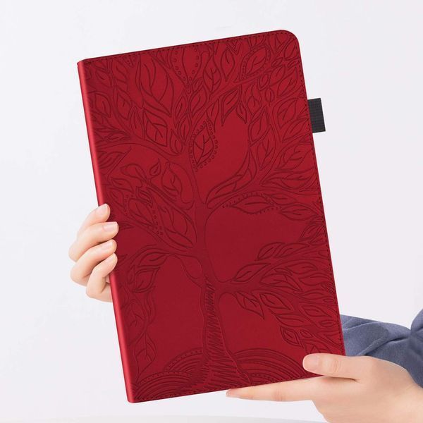 Чохол книжка Wood Book на планшет Lenovo Idea Tab Pro (12.7")/червоний 099878 фото