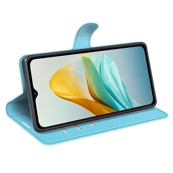 Шкіряний чохол книжка Lichee для ZTE blade A53 блакитний 093054 фото