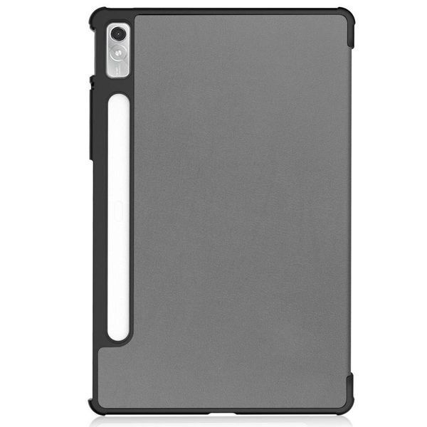 Шкіряний чохол книжка Crazy Horse для Lenovo Tab P11 Pro 2nd Gen сірий 093977 фото