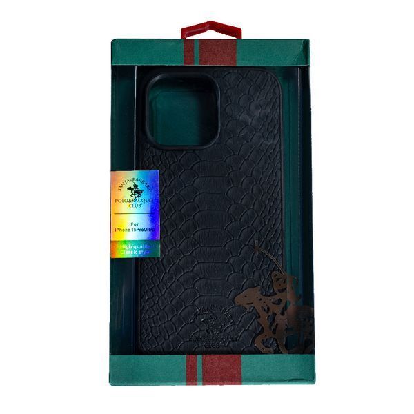 Чехол силиконовый Santa Barbara Snake для iPhone 15 Pro Max черный 092513 фото