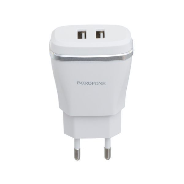 Мережеве ЗУ Borofone BA2A 2USB 2.4 A 16734 фото