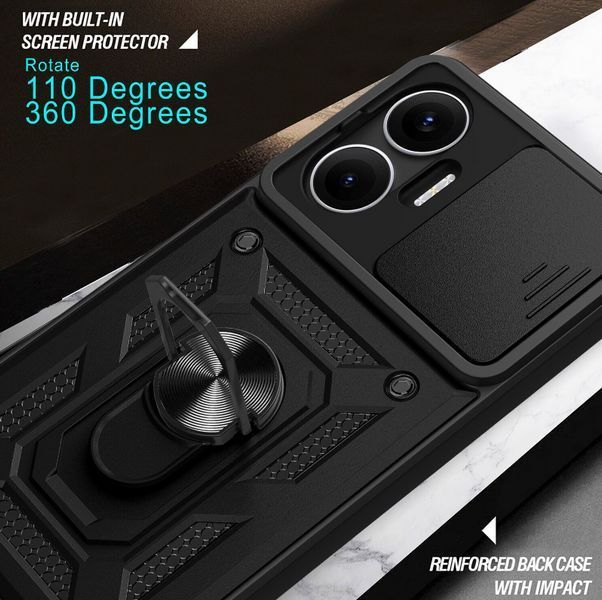 PC + TPU чехол Camshield Armor для Poco F7 / зеленый 203411 фото
