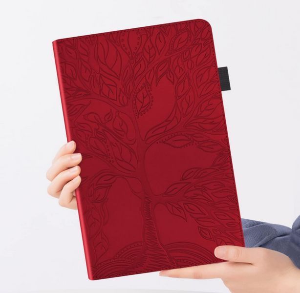 Чохол книжка Wood Book на планшет Xiaomi Redmi Pad SE (8.7") / червоний 200876 фото