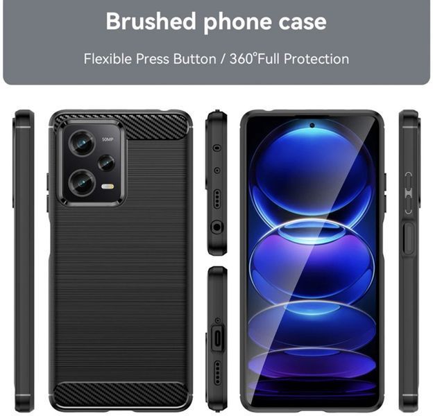 TPU чохол накладка Urban для Xiaomi Redmi Note 12 Pro (4G) / чорний 087833 фото