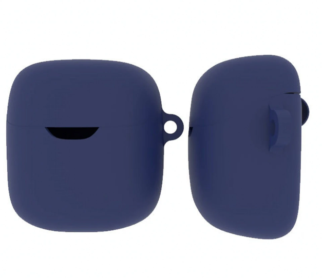 Силиконовый чехол с карабином для JBL Tune FleX синий 89605 фото