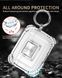 Чехол Transparent with lock для AirPods Pro 2 синий с синим замком 090234 фото 3